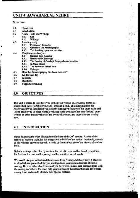 Unit-4 - It's lecture notes - UNIT 4 JAWAHARLAL NEHRU Structure ...