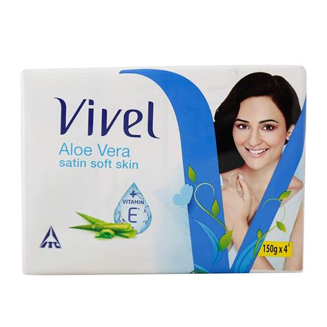 Buy Vivel Bathing Soap, Aloe Vera, 150g, (Pack of 4) Online at Low ...