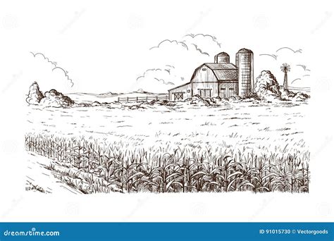 Farmland Drawing