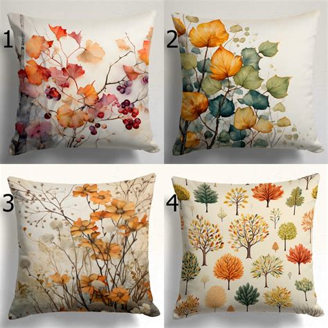 Autumn Throw Pillow Cover, Fall Leaves Cushion Cover, Autumn Pillow ...