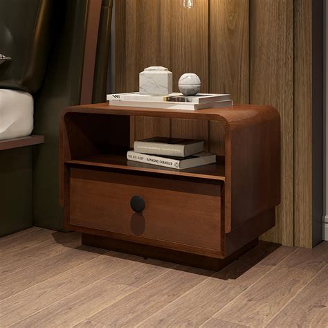 Buy Cambert Danish Teak Engineered Wood Bedside Table at Durian