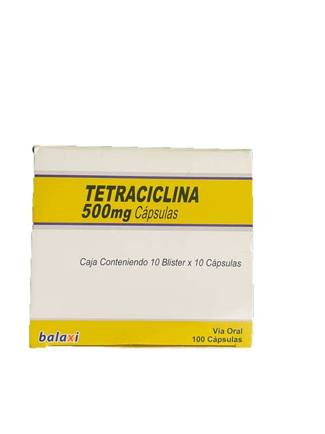 TETRACICLINA 500MG BLISTER DE 10 CAPSULAS – Q2 VIDA