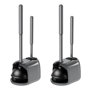 MIBIO Toilet Plunger and Brush, Bowl Brush and Plunger Combo for ...