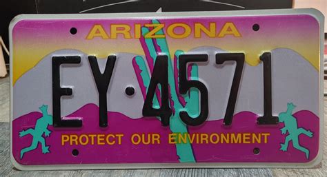 This optional Arizona license plate (ca.1990), still available thirty ...