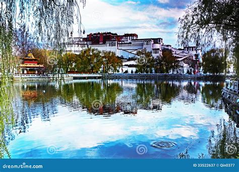 And the Potala Palace in Lhasa, Tibet Stock Image - Image of 1300 ...