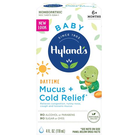 Hyland's Baby Mucus + Cold Relief, Natural Relief of Congestion, Runny Nose & Cough, 4 Fluid ...