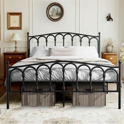 Amazon.com: Tatub Queen Metal Bed Frame with Headboard and Footboard ...