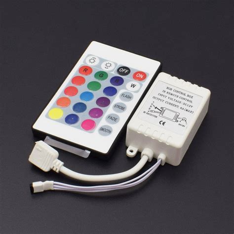 24 Key RGB 24-Key LED Strip IR Remote Controller – REES52