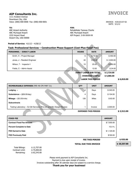 Image result for Service Invoice Examples