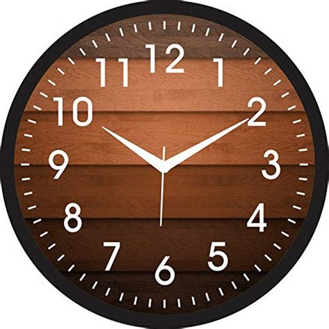 Shivang Craft Wooden Texture Plastic Decorative Round Quartz Analogue ...