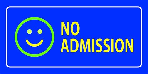 VoodooSperm No Admission Sign board - Size : 30 cm x 15 cm : Amazon.in ...