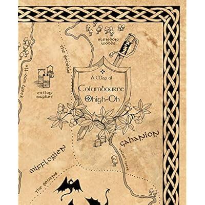 Buy Urban Realms Fantasy Map of Columbus Ohio, 18 Inch X 24 Inch Art ...