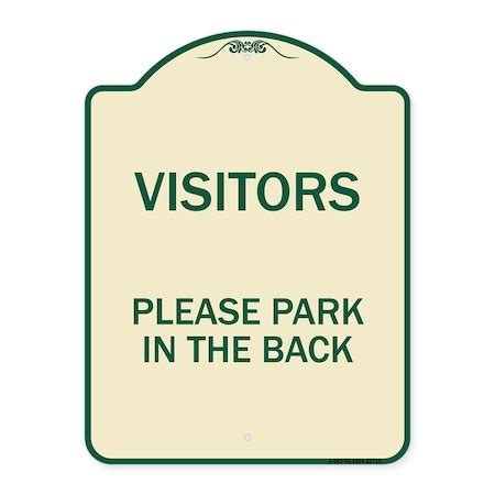 Signmission Visitors Please Park in the Back Heavy-Gauge Aluminum ...