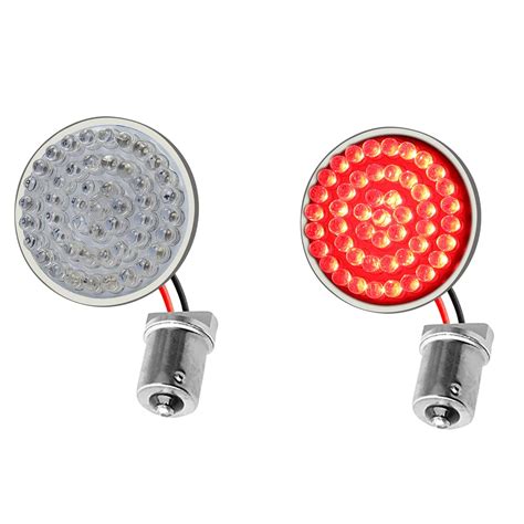 DTR2017 1156 Rear LED Turn Signal Lights, 2 Inch Bullet Red Tail ...