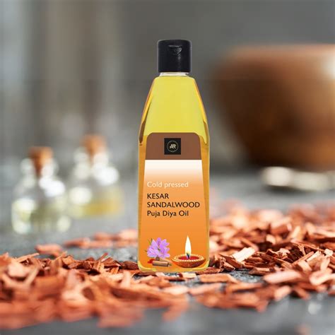 Cold Pressed Kesar Sandalwood Puja Diya Oil – 225ml – Abiir