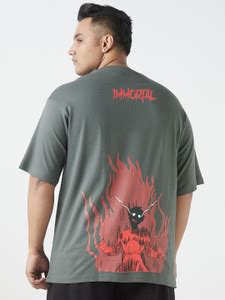 BEWAKOOF Graphic Print Men Round Neck Grey T-Shirt - Buy BEWAKOOF ...