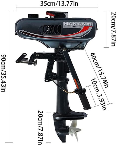 Buy CNCEST Outboard Boat Motor Engine Inflatable Boat Fishing Boat ...