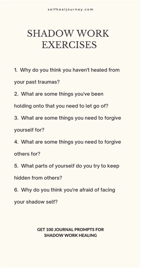 Image result for Free Printable Shadow Work Prompts