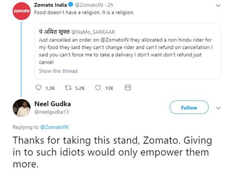 Customer refuses food from non-Hindu rider, Zomato says 'not sorry'