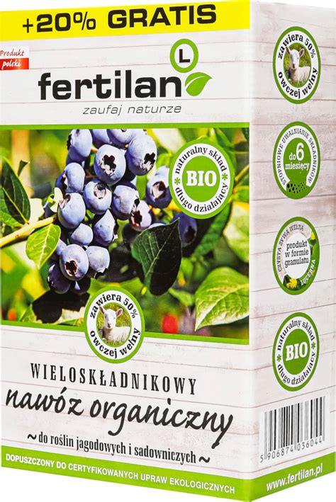 Nawóz Organiczny Fertilan do RoślinI Jagodowych i Sadowniczych 1,2 kg ...