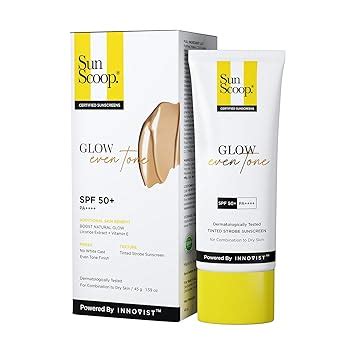 SunScoop Glow Even Tone Sunscreen SPF 50 PA++++ | Tinted Foundation ...