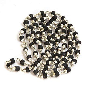Buy Nemichand Jewels Tulsi Mala in Silver Conical Caps for Men & Women ...