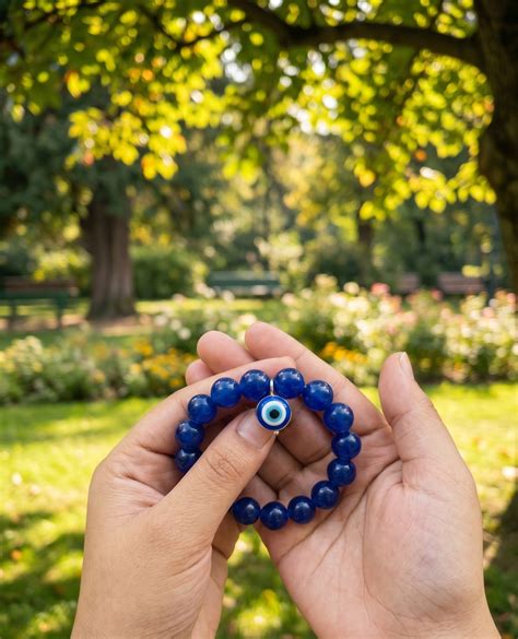 Tara N Tripti Designs - TNT Evil Eye Beaded Bracelet Set, Blue, Crysta