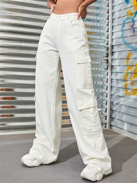 Janet White Oversized Cargo Pants – LA CHIC PICK