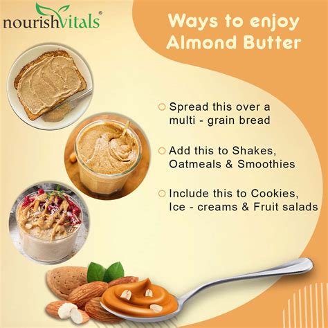 Buy NOURISHVITALS NATURAL ALMOND BUTTER WITH ROASTED ALMOND CHUNKS NO ...