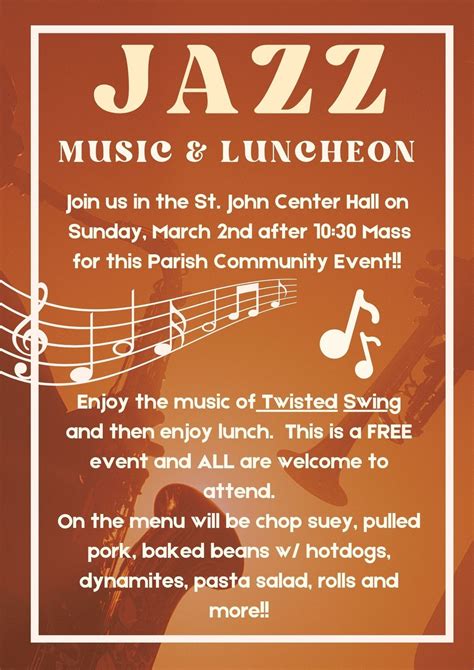 Jazz Luncheon, St. John Center, St. John Street, Winslow Me ...