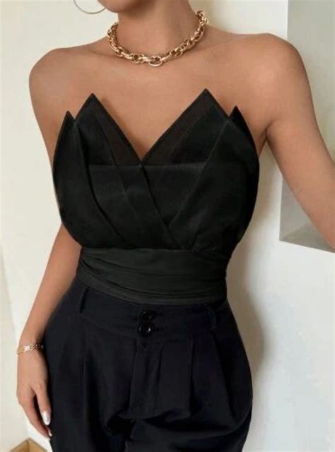 Floral Mesh Tight-Fitting Strapless Top, Summer – Street couture store.