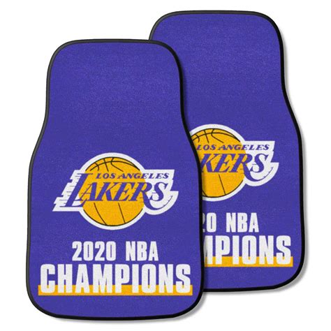 Mustang Carpet Front Floor Mats with Los Angeles Lakers 2020 NBA ...