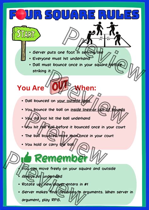 Four Square Board Game