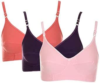 Buy Silky Form Full Cup Wire Free Bra, Pack of 3 (AMEE_PKPUTO_40, 40 ...