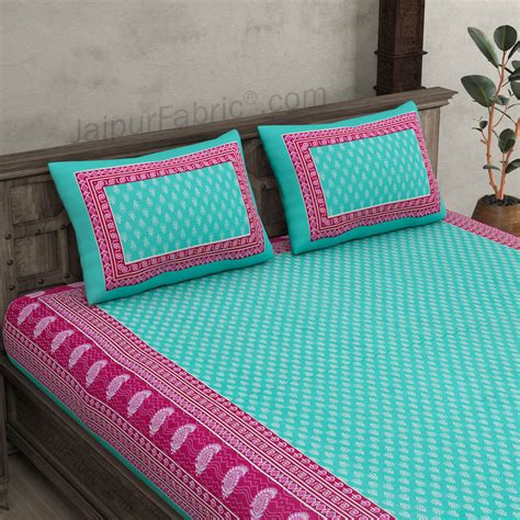 Screen Print Cotton Double Bedsheet – Choose Your Favorite Border & De ...