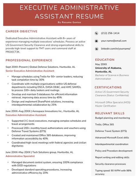 Executive Assistant Resume Examples & Writing Tips