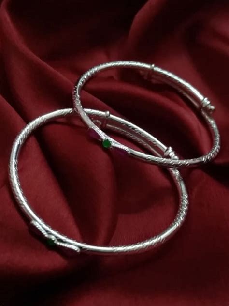 Silver Gifting Ideas For Babies | Baby Bangle, Kada, Nazaria, Anklet ...