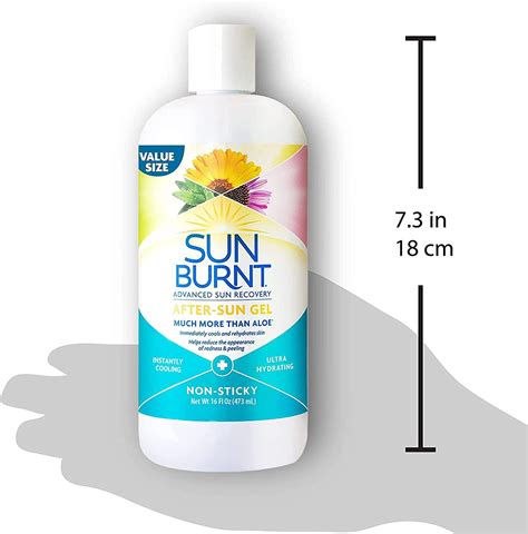 Sunburnt Ultra Hydrating Aloe Vera Gel - Organic Blend for Soothing & Hydrating Dry Skin - 16oz ...