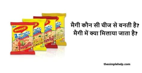 मैगी किस चीज से बनती है?, मैदा या आटा जाने पूरी जानकारी