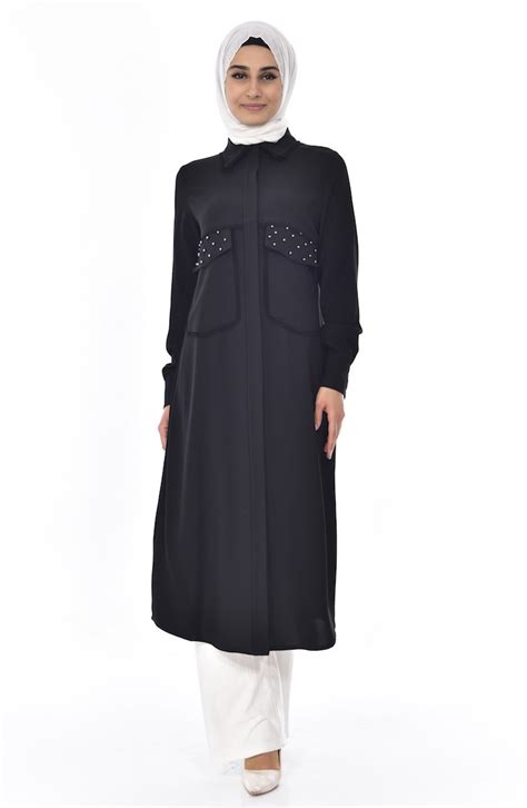 SUKRAN Shirt Collar Pearl Cape 35829-02 Black 35829-02 | Sefamerve