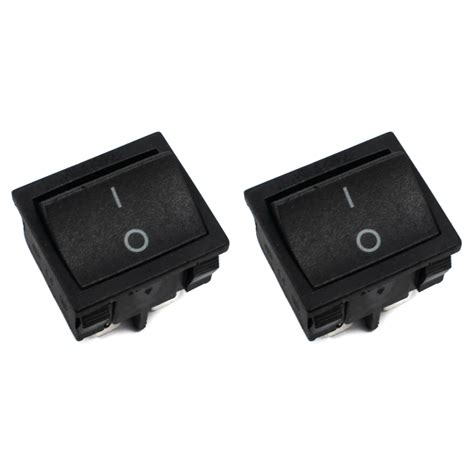 Buy KCD5 6A 250V DPST ON-OFF Rocker Switch (Black) with Copper Contacts ...