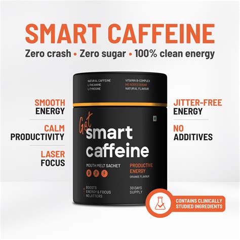 Smart Caffeine — Caffeine + L-Theanine + L-Tyrosine Supplement