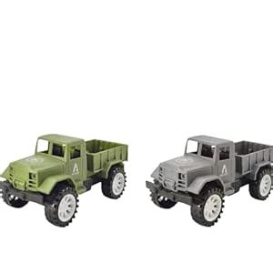 ToyoWorld Military Pick up Truck Friction Push and Go Inertia Powered ...