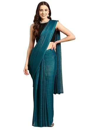 Buy Shiv Textiles Women Poly Georgette Ready to Wear Saree Embrace ...