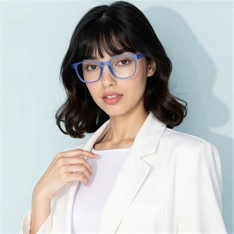 Buy Ocean Blue Full Rim Square Lenskart HUSTLR LA E15417-W C1 ...