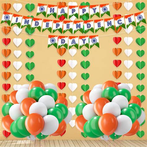 Rozi Decoration Happy Independence Day Festival Decorations With 3D ...