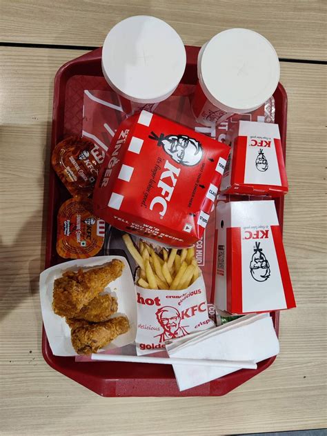 Menu at KFC, Secunderabad, Railway Station