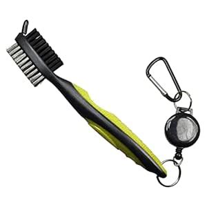 UJEAVETTE Golf Club Brush Cleaner Retractable Zip Line Groove Cleaning ...