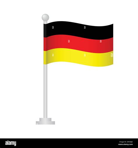 German flag. National flag of German on pole vector Stock Vector Image & Art - Alamy
