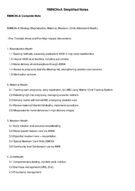RMNCH Complete Notes: Simplified Revision for Maternal & Child Health ...